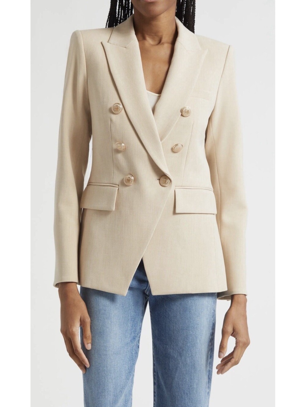 New Veronica Beard Miller Dickey Jacket In Heathered Sand Size 2 $798